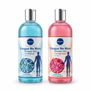 Fungus No More™ Antifungal Shower Gel 500ml — Duo Balance Pack (Sea Breeze + Pomegranate)